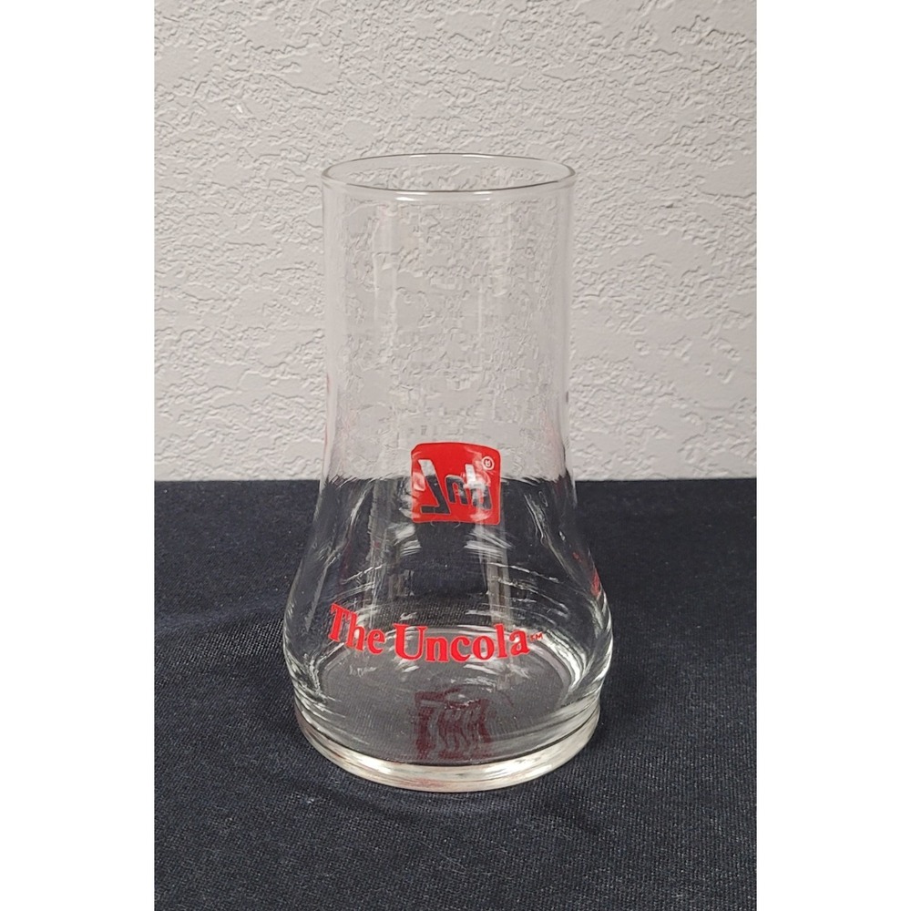 Vintage 1970s 7UP "The Uncola" Upside Down Glass Promotional Glass